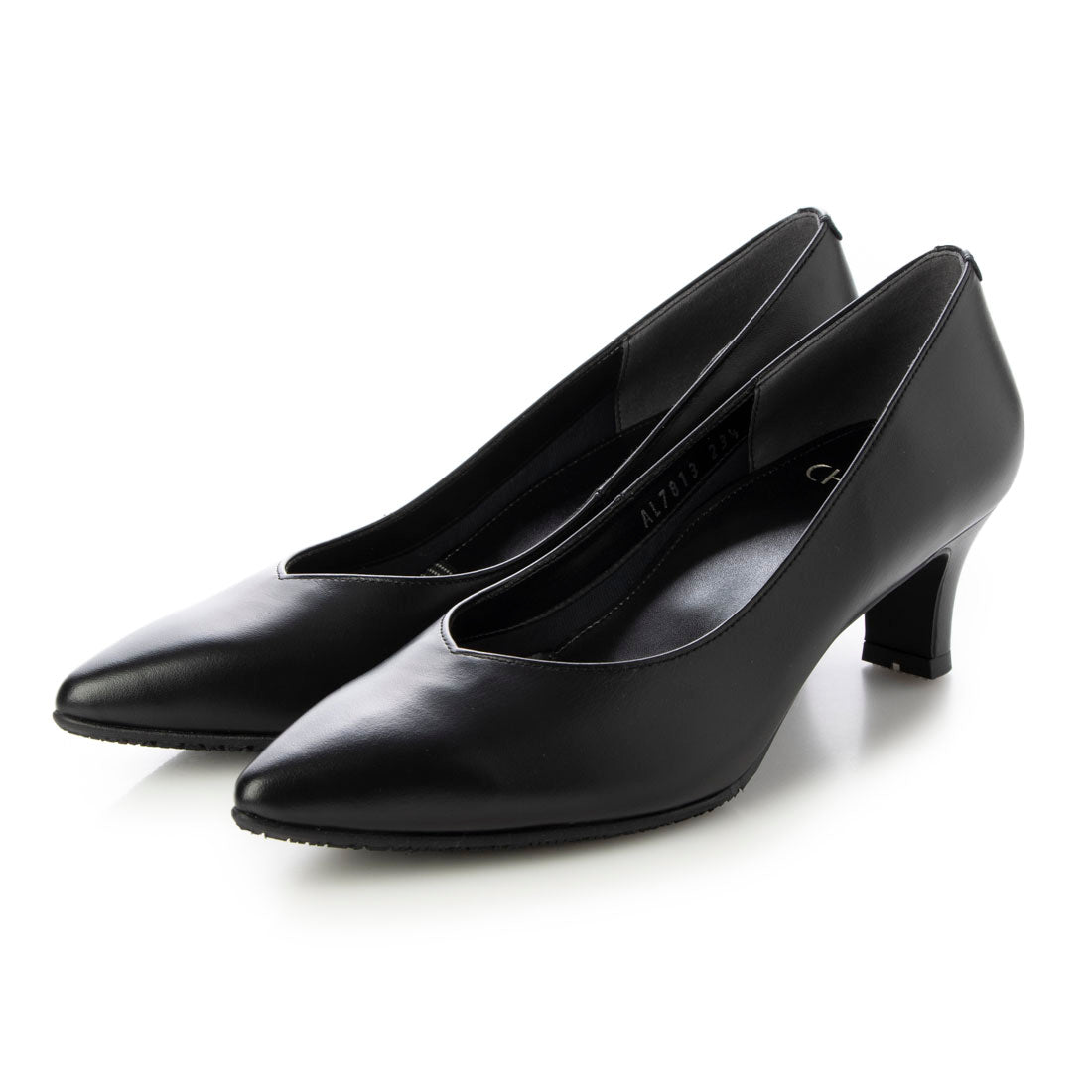 シプレ CHYPRE 5.5cm本革ポインテッドトゥプレーンパンプス