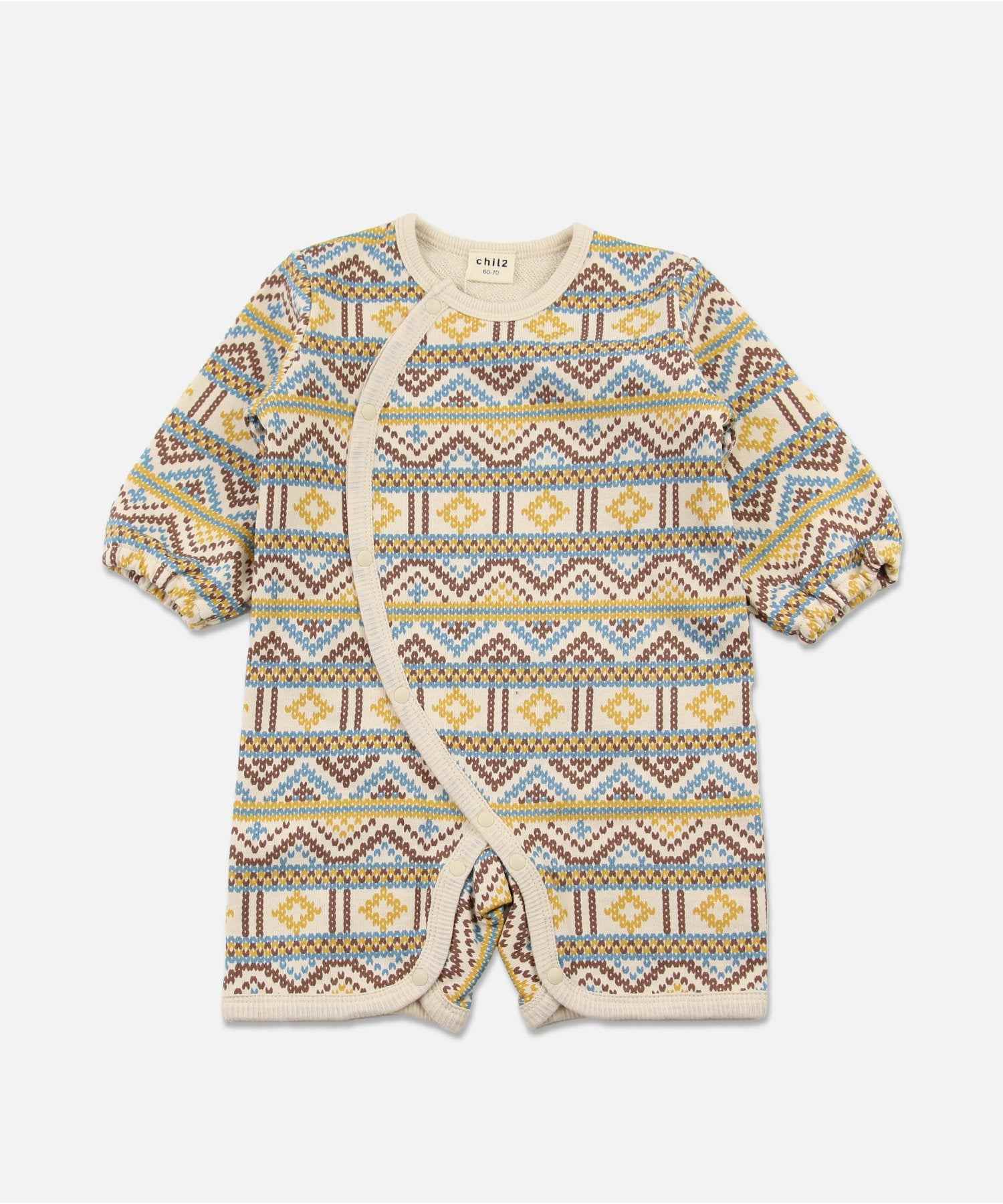 チルツー chil2 総柄裏毛ミニオール,Hノルディック/クリーム