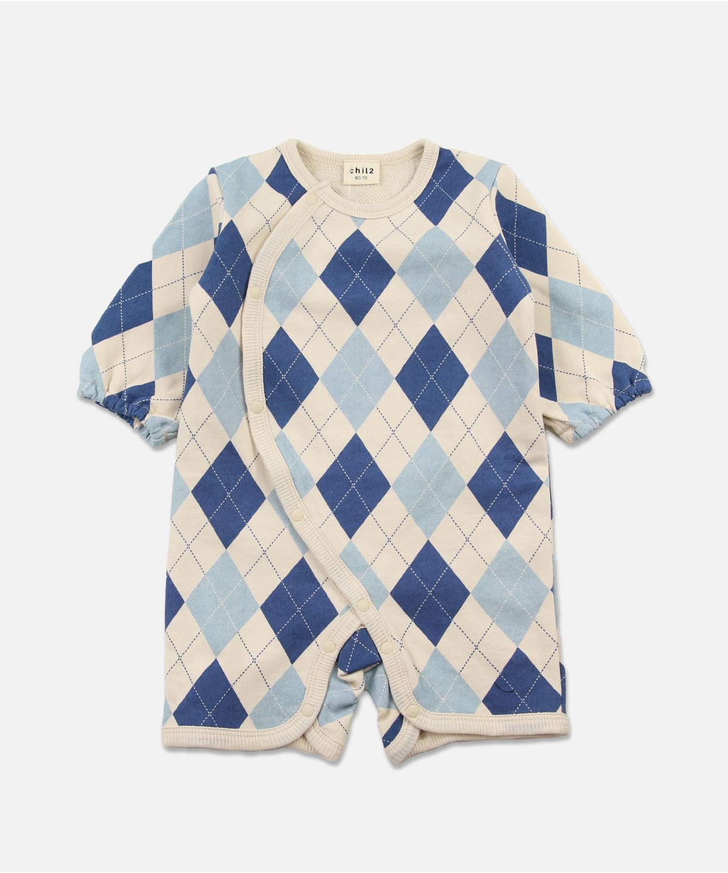 チルツー chil2 総柄裏毛ミニオール,Fアーガイル/ブルー