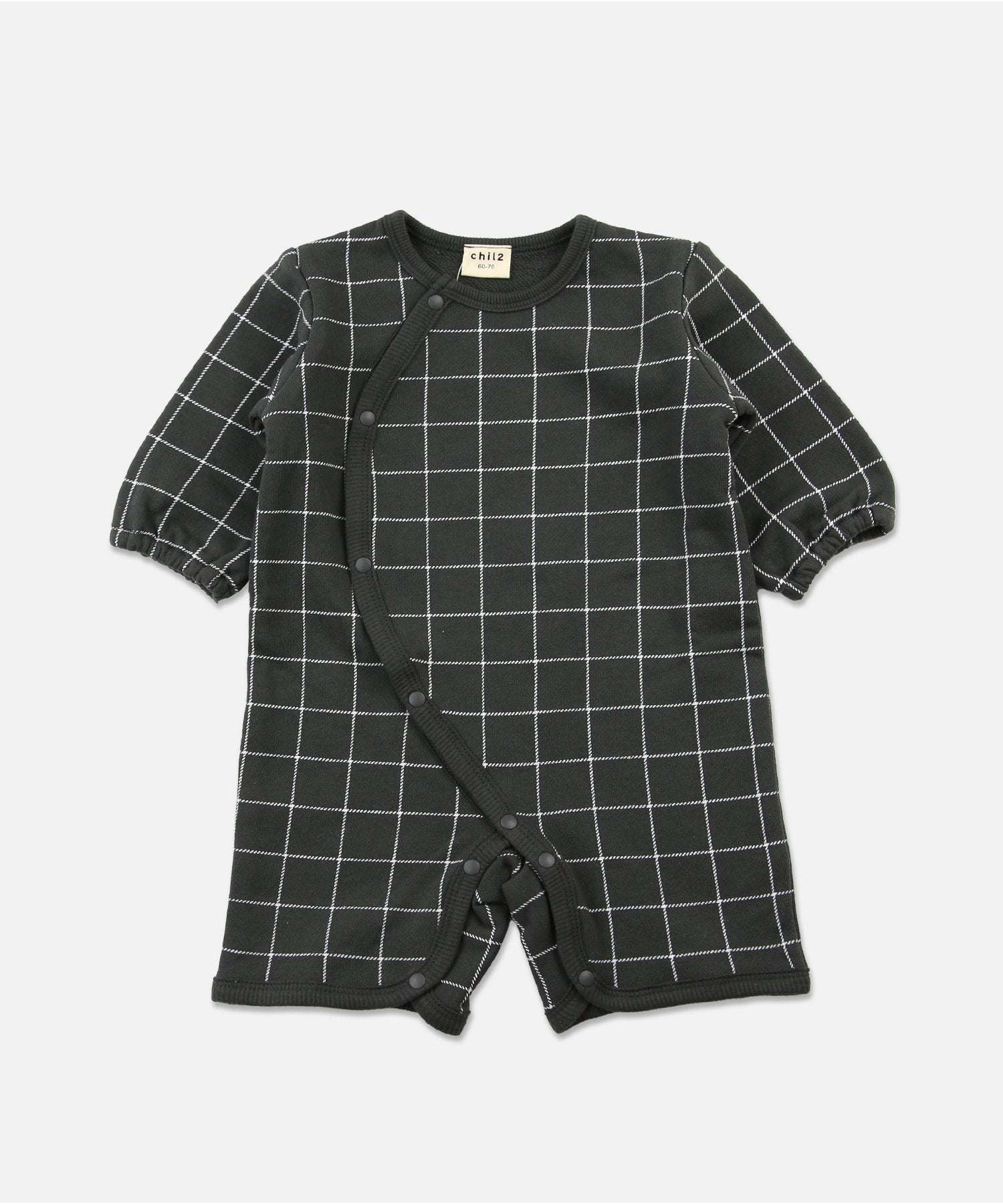 チルツー chil2 総柄裏毛ミニオール,Bウィンドウペン/チャコール