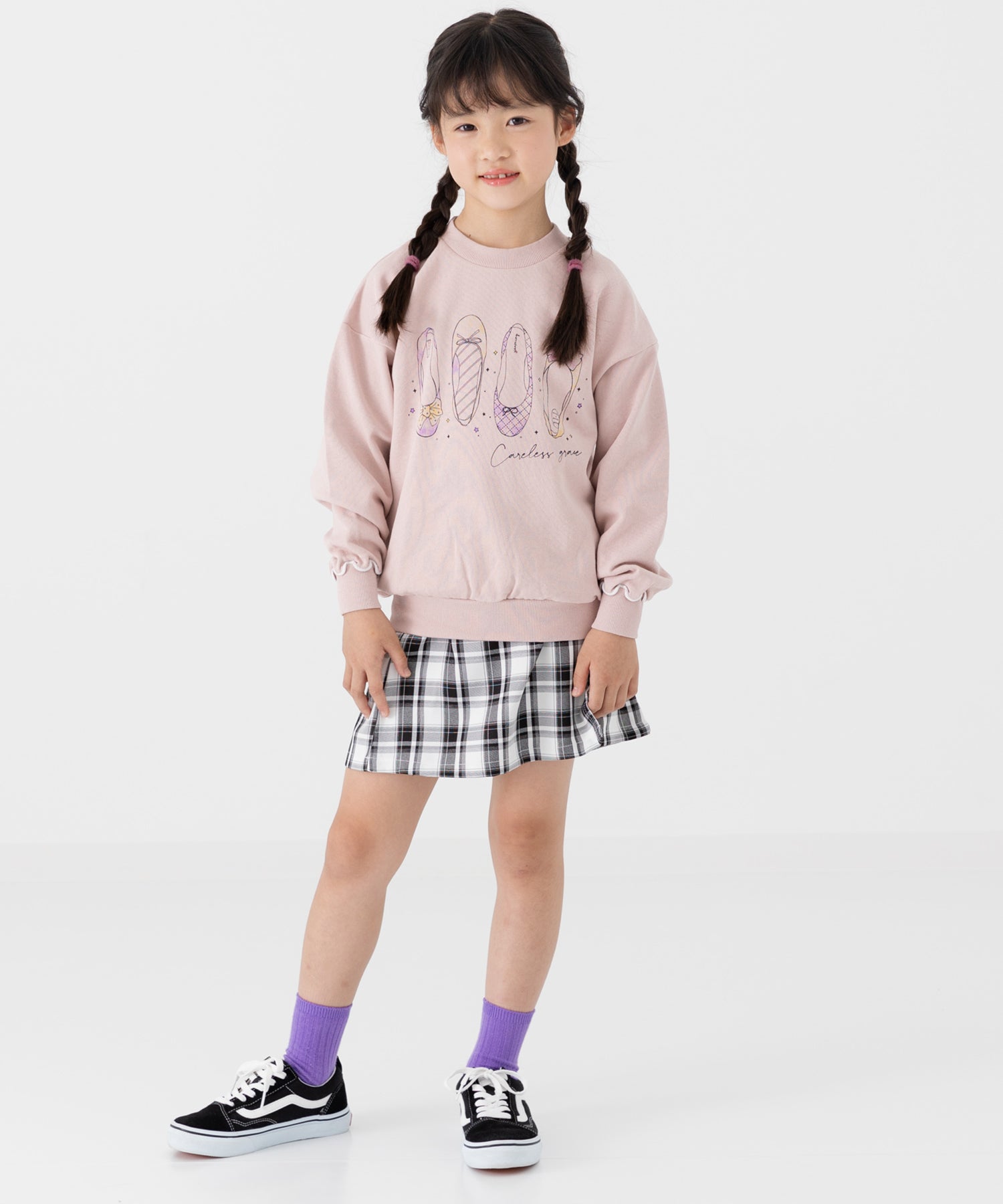 チルツー chil2 プリント裏毛トレーナー