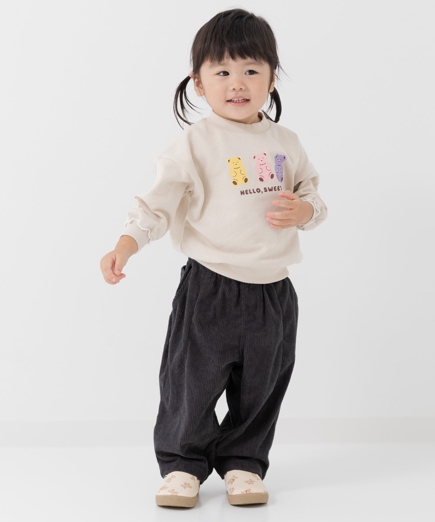 チルツー chil2 プリント裏毛トレーナー