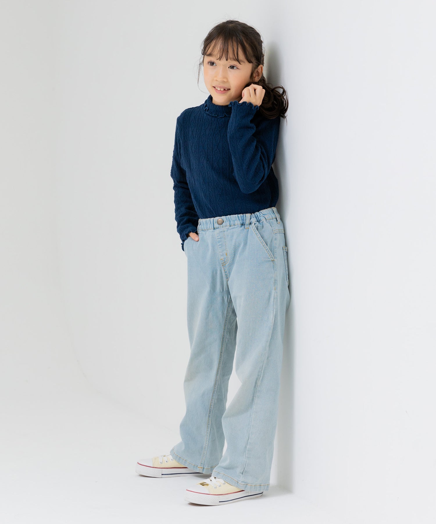チルツー chil2 アラン編みハイネックカットソー