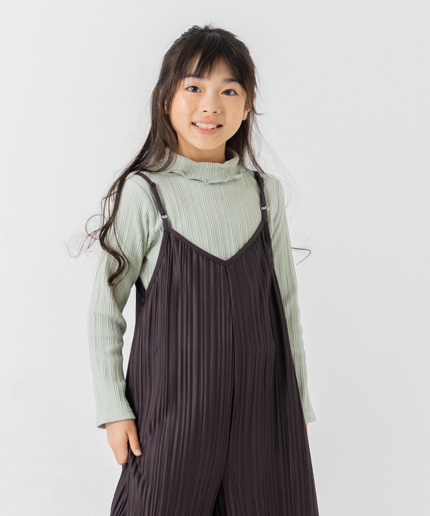 チルツー chil2 ランダムテレコハイネックカットソー,ミント