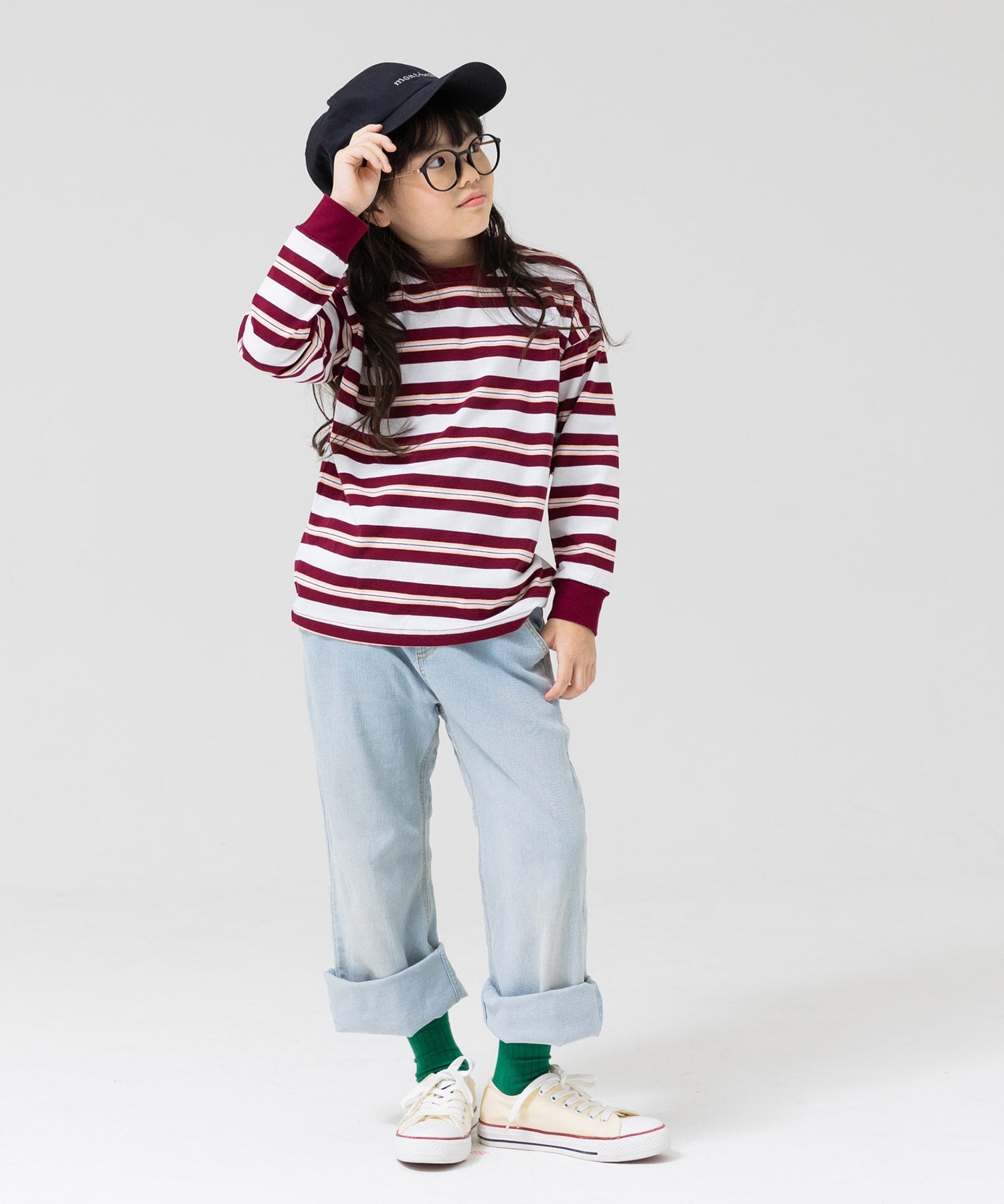 チルツー chil2 ボーダー長袖Tシャツ