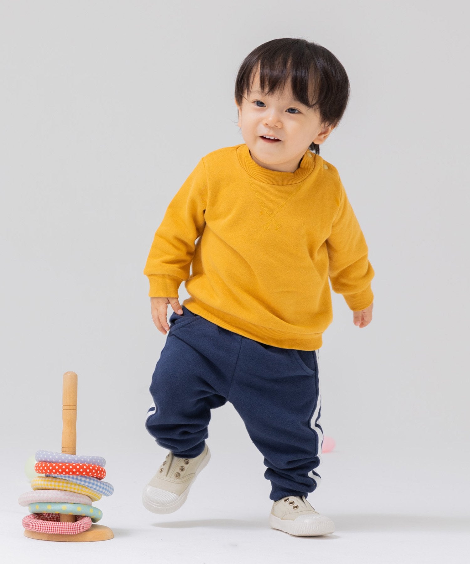 チルツー chil2 裏起毛脇ラインパンツ
