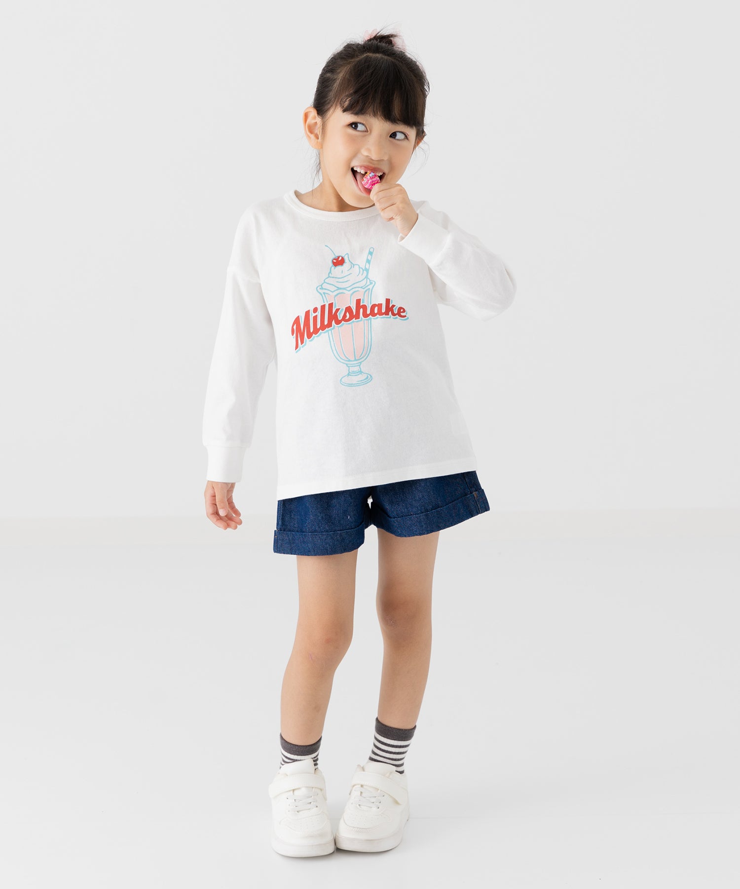 チルツー chil2 プリント長袖Tシャツ