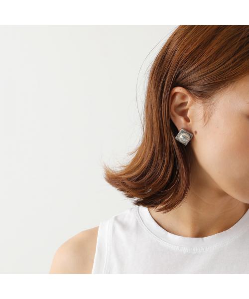 シャネル CHANEL CHANEL ピアス ABA641 B10757 スクエア メタル パール （NN590/シルバー他） NN590/シルバー他