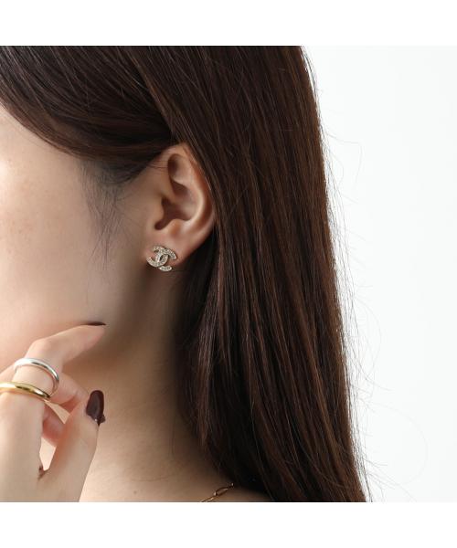 Chanel CHANEL CHANEL Earrings ABE100 Y02003 rhinestone Coco Mark