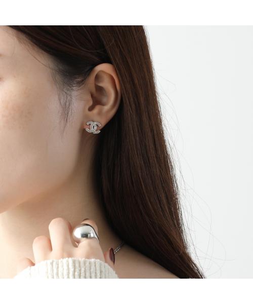 Chanel CHANEL CHANEL Earrings ABE100 Y02003 rhinestone Coco Mark