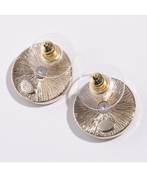 Chanel CHANEL CHANEL earrings ABG019 B21074 rhinestone CC mark