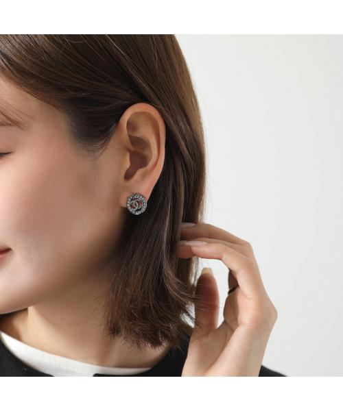Chanel CHANEL CHANEL Earrings ABG157 B21261 Rhinestone Coco Mark