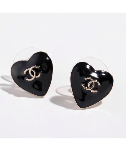 シャネル CHANEL CHANEL ピアス ABG216 B21624 ハート メタル （U3083/ブラック） U3083/ブラック