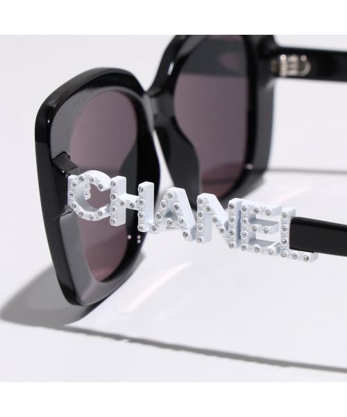 ⭐︎Shino⭐︎CHANEL サングラス 黒 ホワイト 5422-B-A Authentic CHANEL Acetate Strass Square Sunglasses 5422-B-A Black