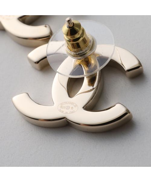 シャネル CHANEL CHANEL ピアス ABG219 B21624 ココマーク マトラッセ （U3083/ゴールド×ブラック） U3083/ゴールド×ブラック