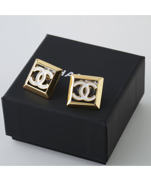 シャネル CHANEL CHANEL ピアス ABD872 B17903 ココマーク （NZ317/ゴールド×ホワイト） NZ317/ゴールド×ホワイト