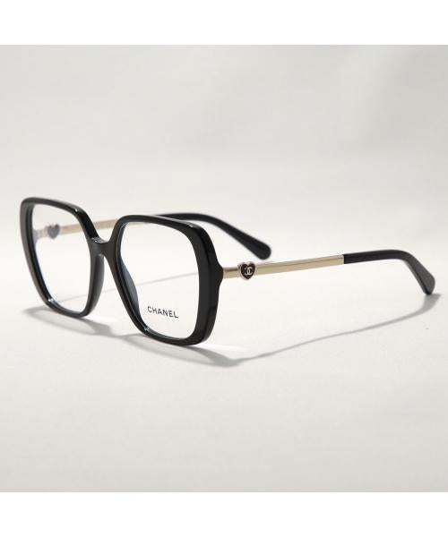 シャネル CHANEL CHANEL メガネ 3462 スクエア型 ココマーク ハート （C622/BLACK/ブラック） C622/BLACK/ブラック