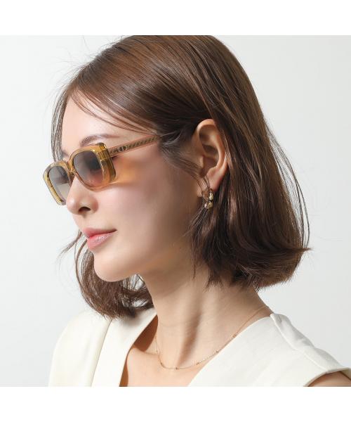 Dior ブラウンレンズ ゴールドフレーム サングラス Dior Dior sunglasses DiorHighlight S2I square type clear frame