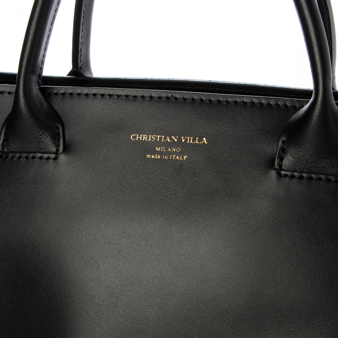 クリスチャンヴィラ CHRISTIAN VILLA スムースレザーハンドバッグ