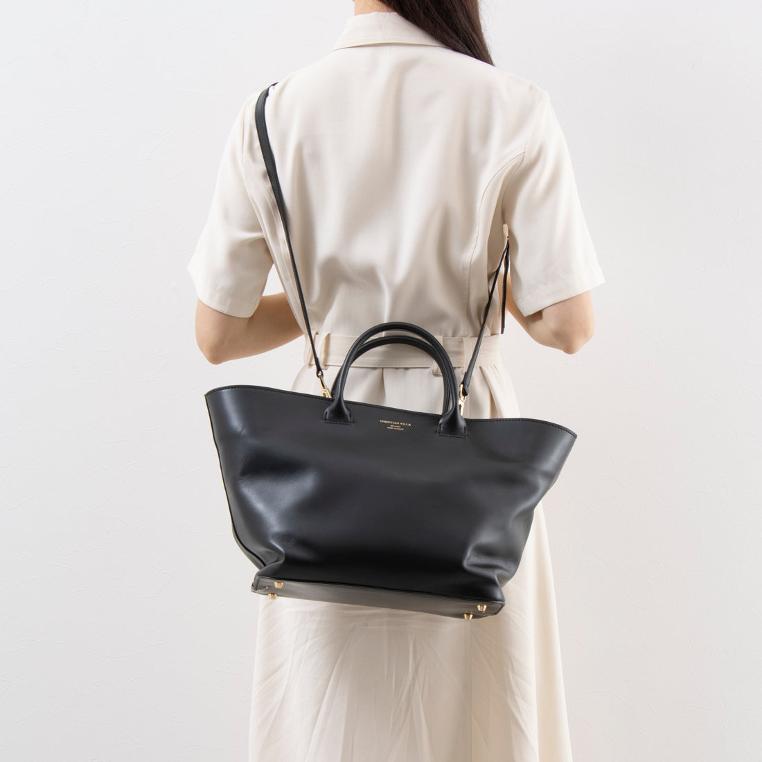 CHRISTIAN VILLA Smooth Leather Handbag