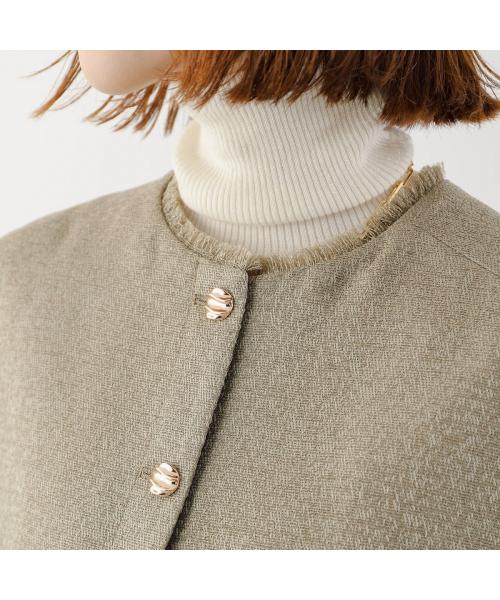 シニヨン CHIGNON CHIGNON ベスト 4654-037MK ツイード フリンジ ジレ （カーキ） カーキ