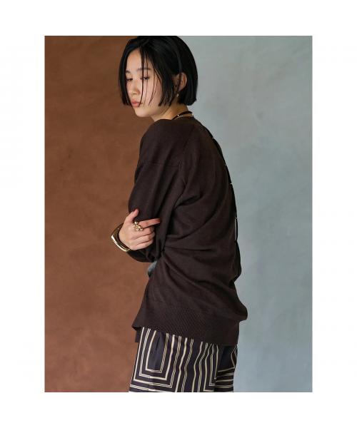 シニヨン CHIGNON CHIGNON カーディガン 9854-078JR パールボタン 2WAY ニット （ブラウン） ブラウン
