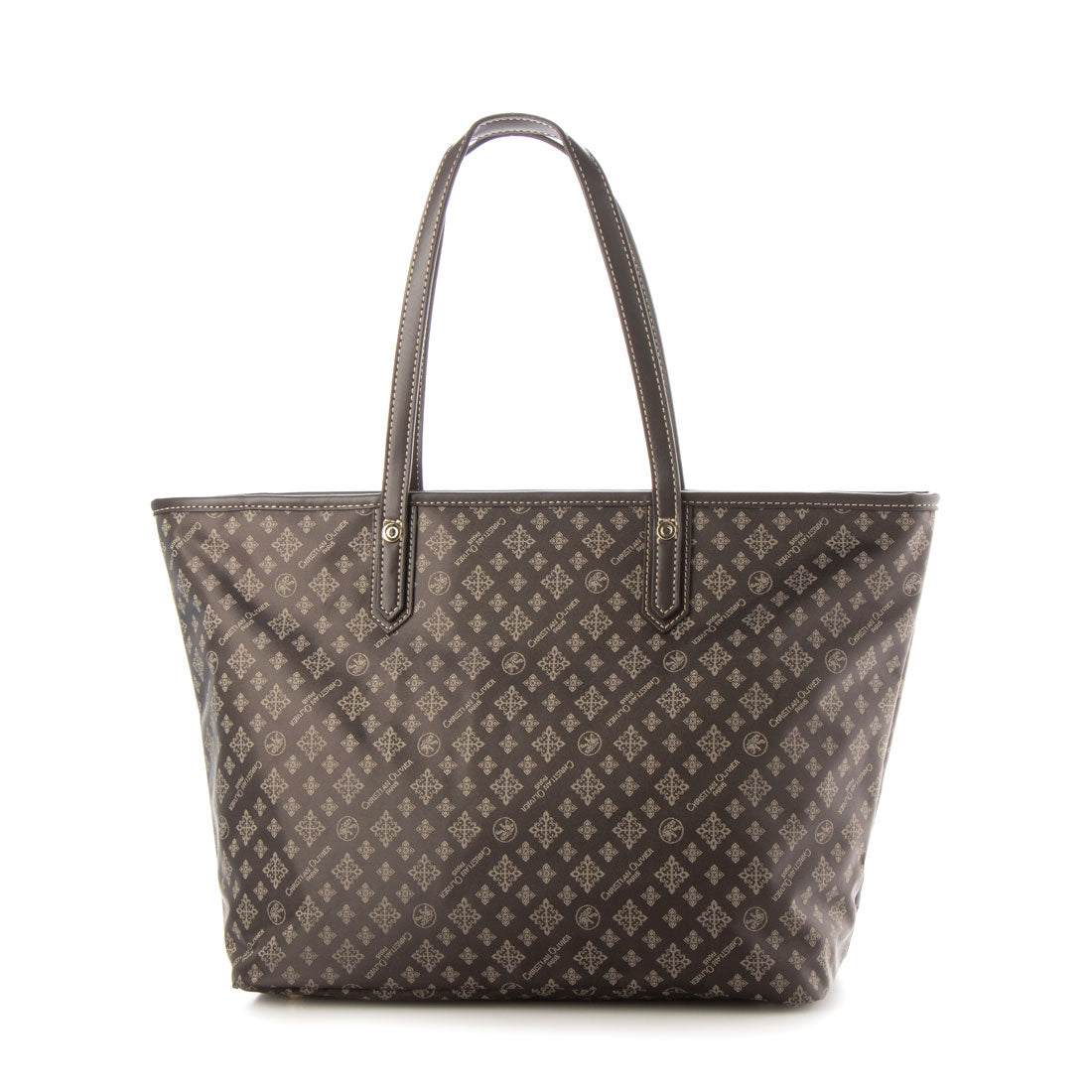 CHRISTIAN OLIVIER PARIS Tote Bag A4 Size Water Repellent Monogram Jacquard Weave