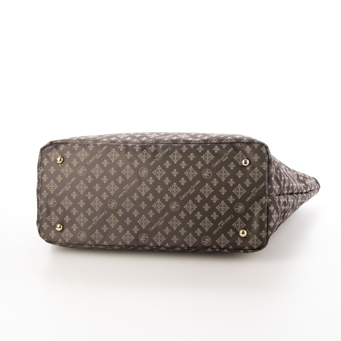 CHRISTIAN OLIVIER PARIS Tote Bag A4 Size Water Repellent Monogram Jacquard Weave