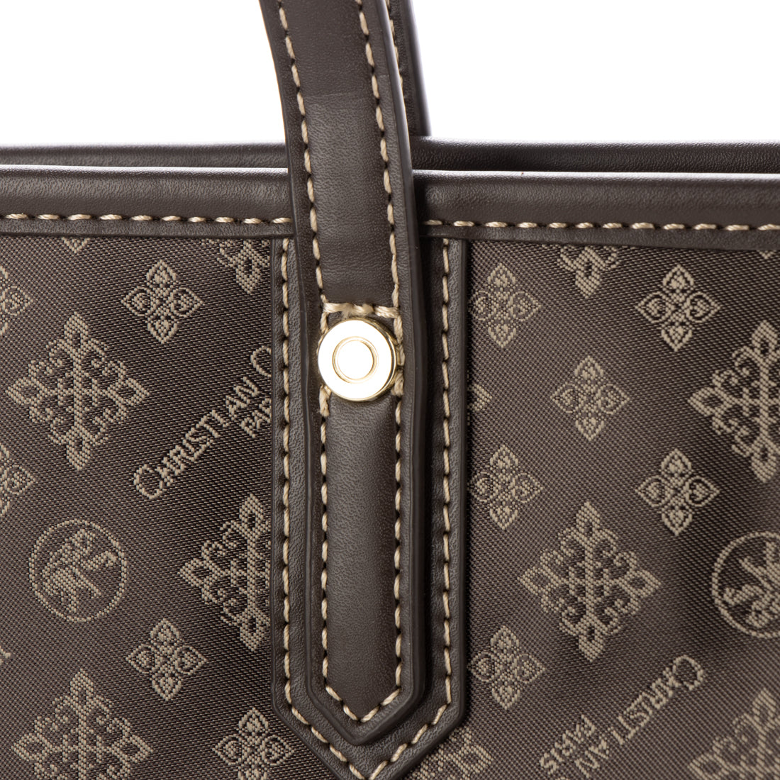 CHRISTIAN OLIVIER PARIS Tote Bag A4 Size Water Repellent Monogram Jacquard Weave