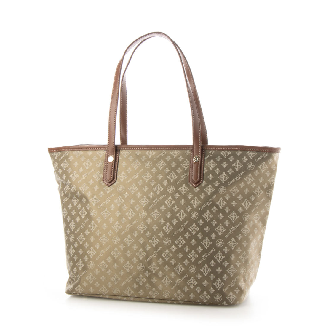 CHRISTIAN OLIVIER PARIS Tote Bag A4 Size Water Repellent Monogram Jacquard Weave