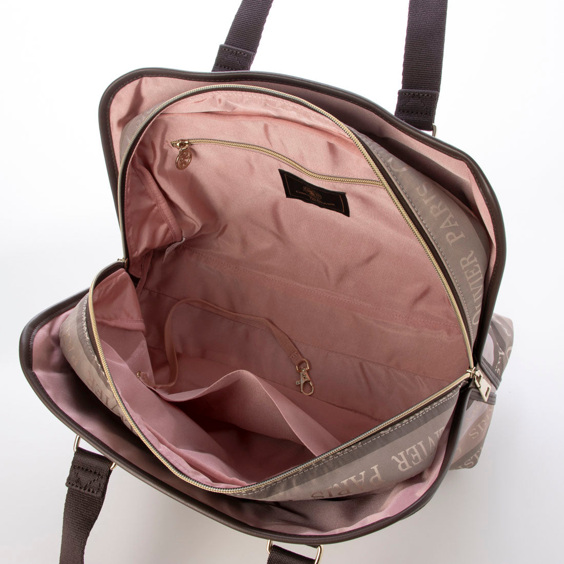 CHRISTIAN OLIVIER PARIS Aori Boston Bag Water-Repellent Lightweight Striped Pattern