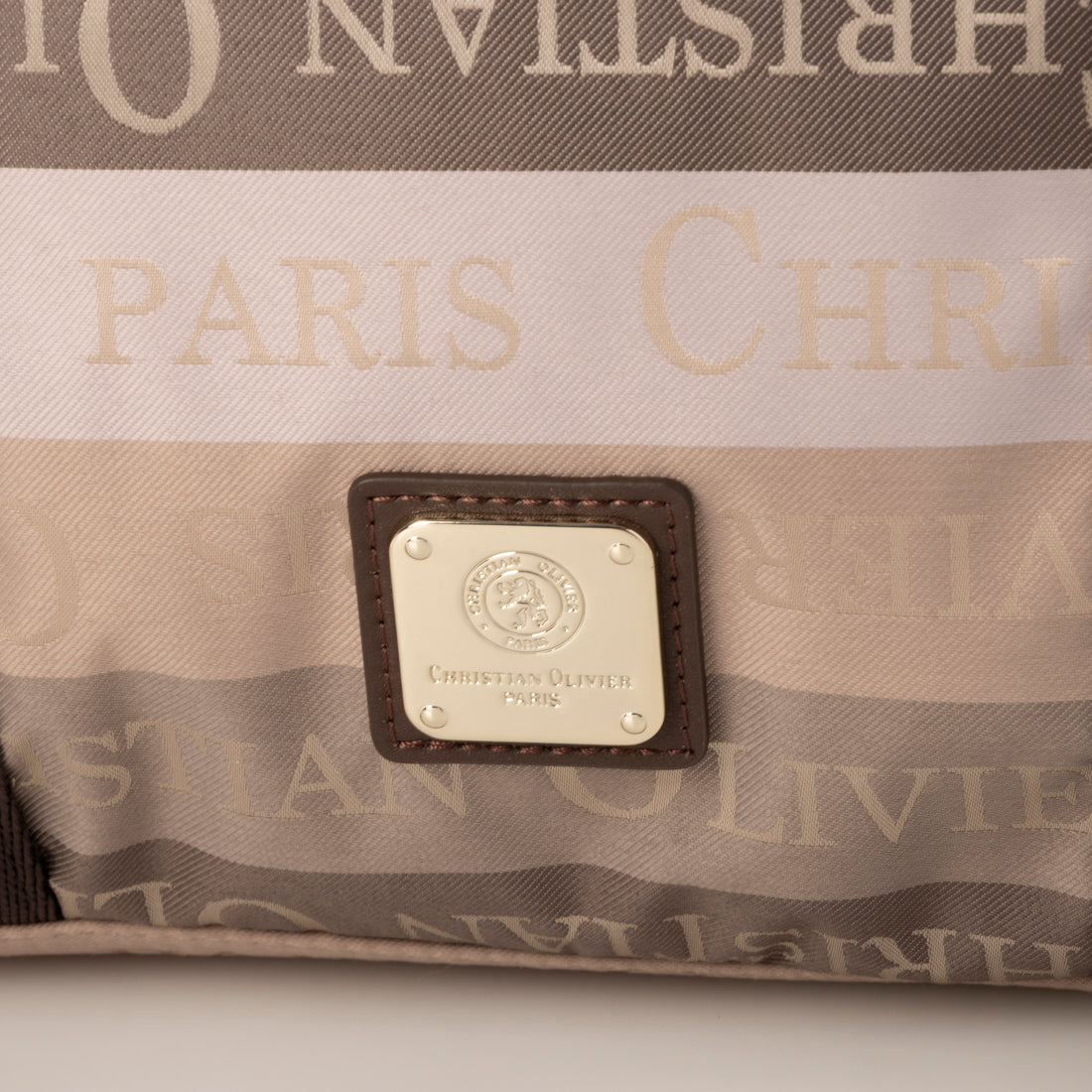 CHRISTIAN OLIVIER PARIS Aori Boston Bag Water-Repellent Lightweight Striped Pattern