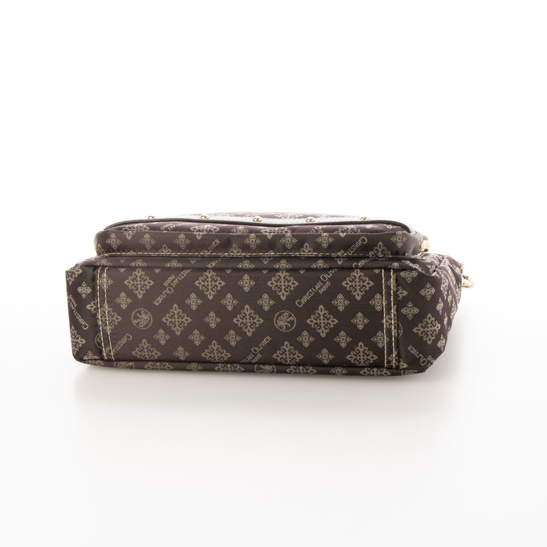 CHRISTIAN OLIVIER PARIS Wallet Pochette 2-Way Shoulder Water Repellent Monogram Jacquard Weave
