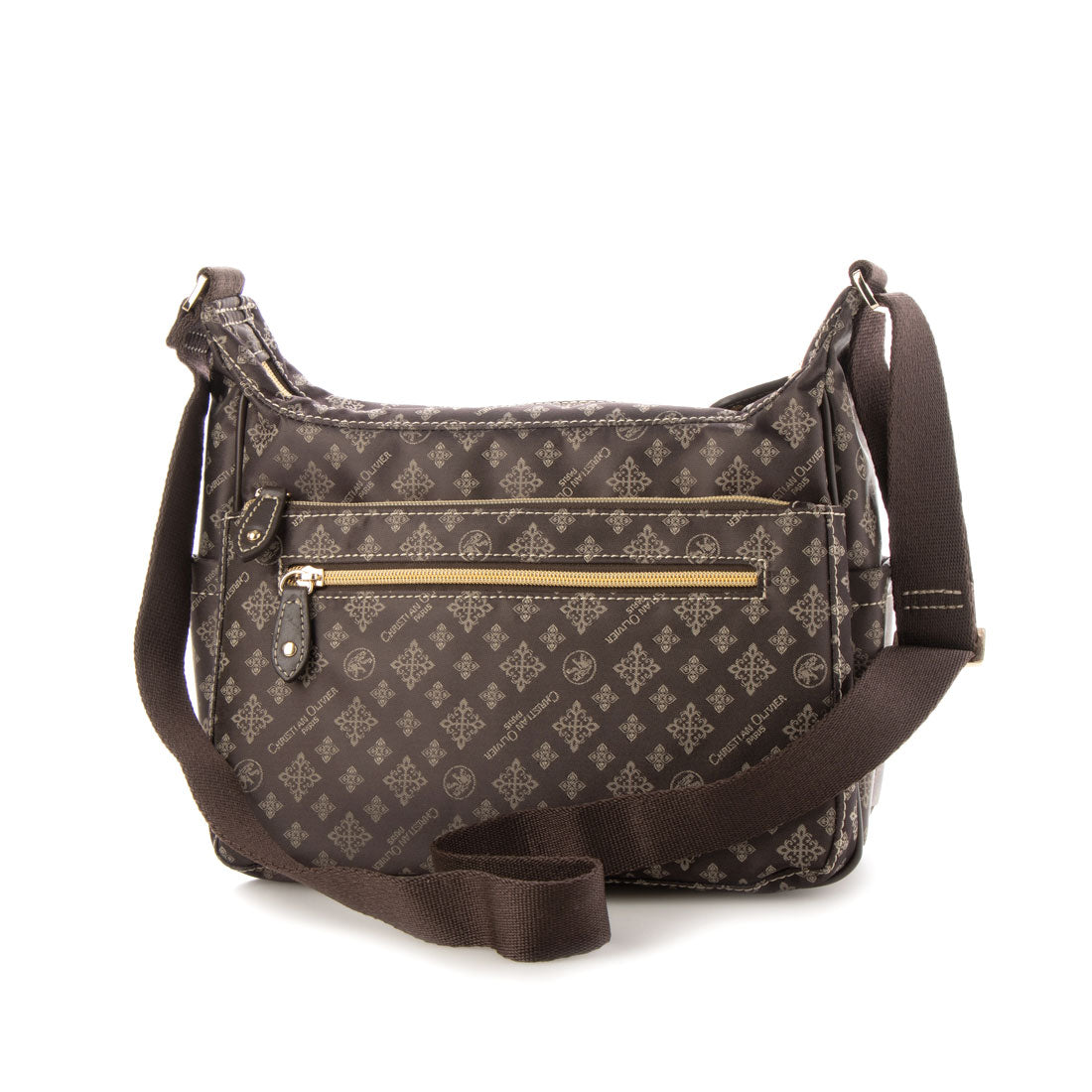 CHRISTIAN OLIVIER PARIS flap design shoulder bag, water repellent, monogram, jacquard weave