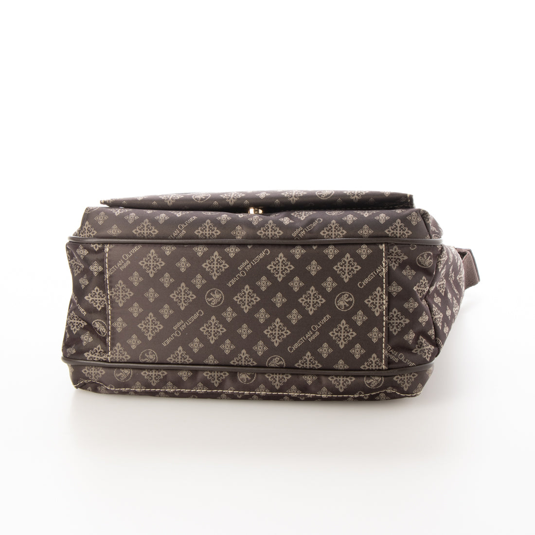 CHRISTIAN OLIVIER PARIS flap design shoulder bag, water repellent, monogram, jacquard weave