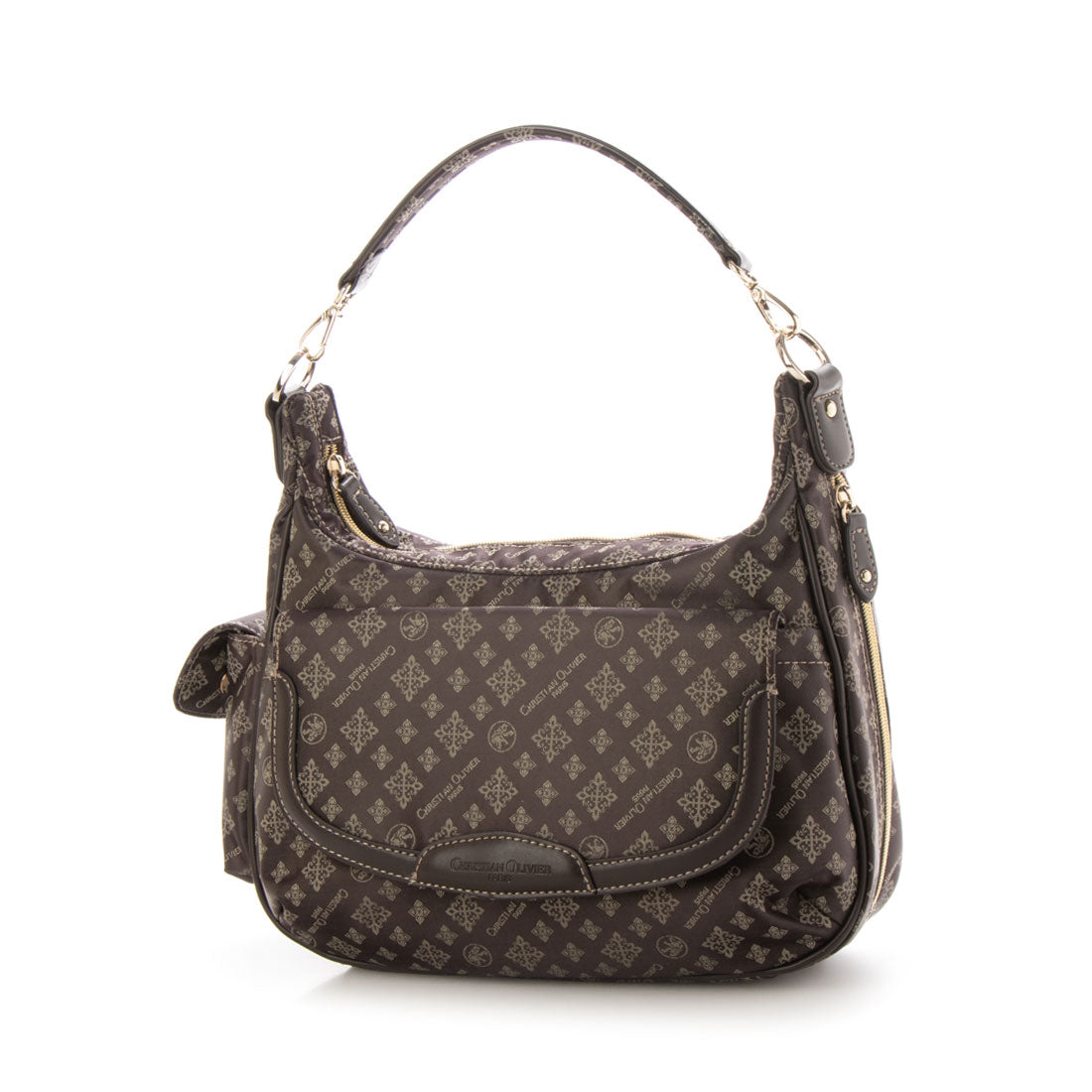 CHRISTIAN OLIVIER PARIS Shoulder bag, 2-way handbag, water repellent, monogram, jacquard weave