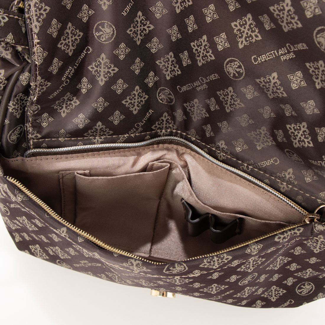 CHRISTIAN OLIVIER PARIS Shoulder bag, 2-way handbag, water repellent, monogram, jacquard weave