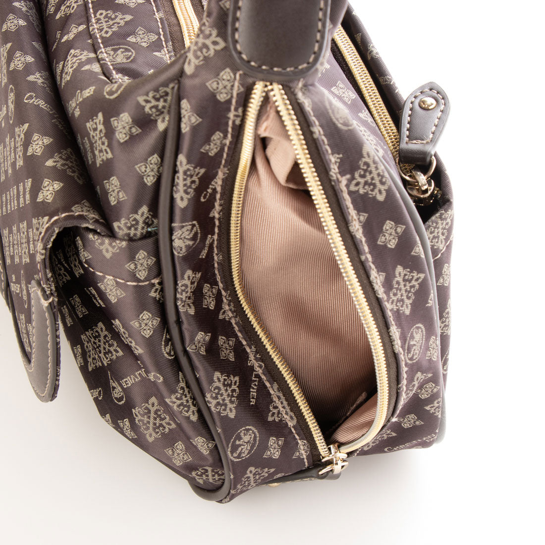 CHRISTIAN OLIVIER PARIS Shoulder bag, 2-way handbag, water repellent, monogram, jacquard weave
