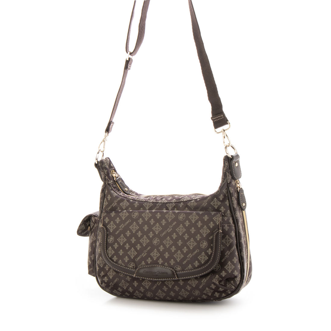CHRISTIAN OLIVIER PARIS Shoulder bag, 2-way handbag, water repellent, monogram, jacquard weave