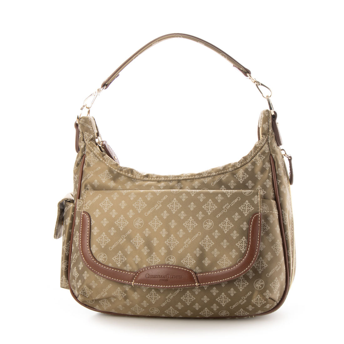 CHRISTIAN OLIVIER PARIS Shoulder bag, 2-way handbag, water repellent, monogram, jacquard weave