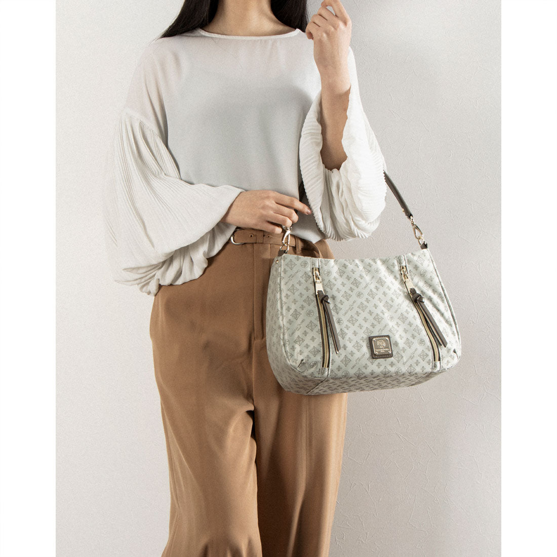 CHRISTIAN OLIVIER PARIS Shoulder Bag 2Way Aori Water Repellent Monogra