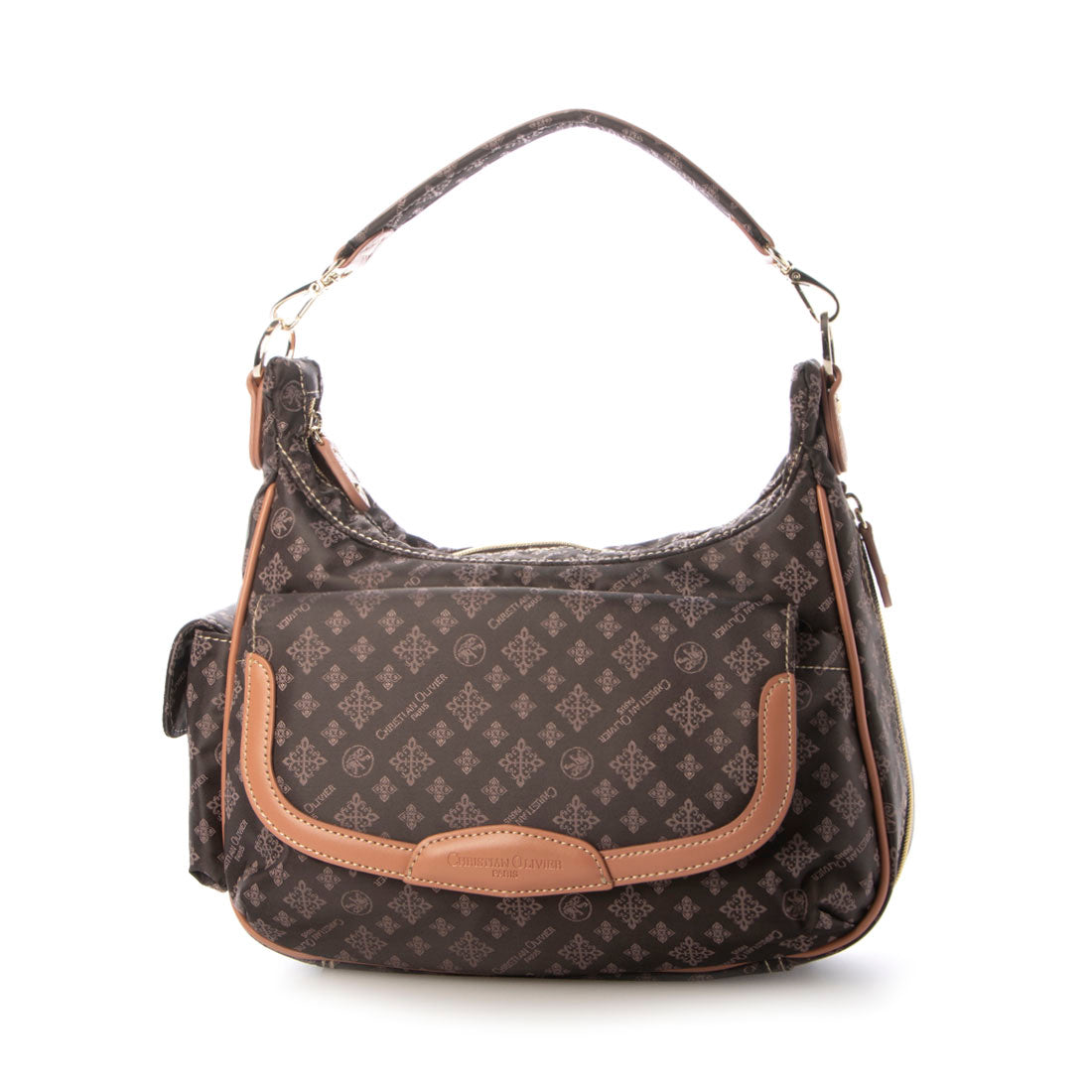 CHRISTIAN OLIVIER PARIS Shoulder bag, 2-way handbag, water repellent, monogram, jacquard weave