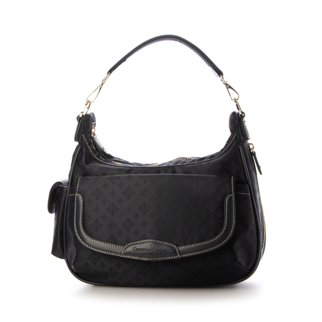 CHRISTIAN OLIVIER PARIS Shoulder bag, 2-way handbag, water repellent, monogram, jacquard weave