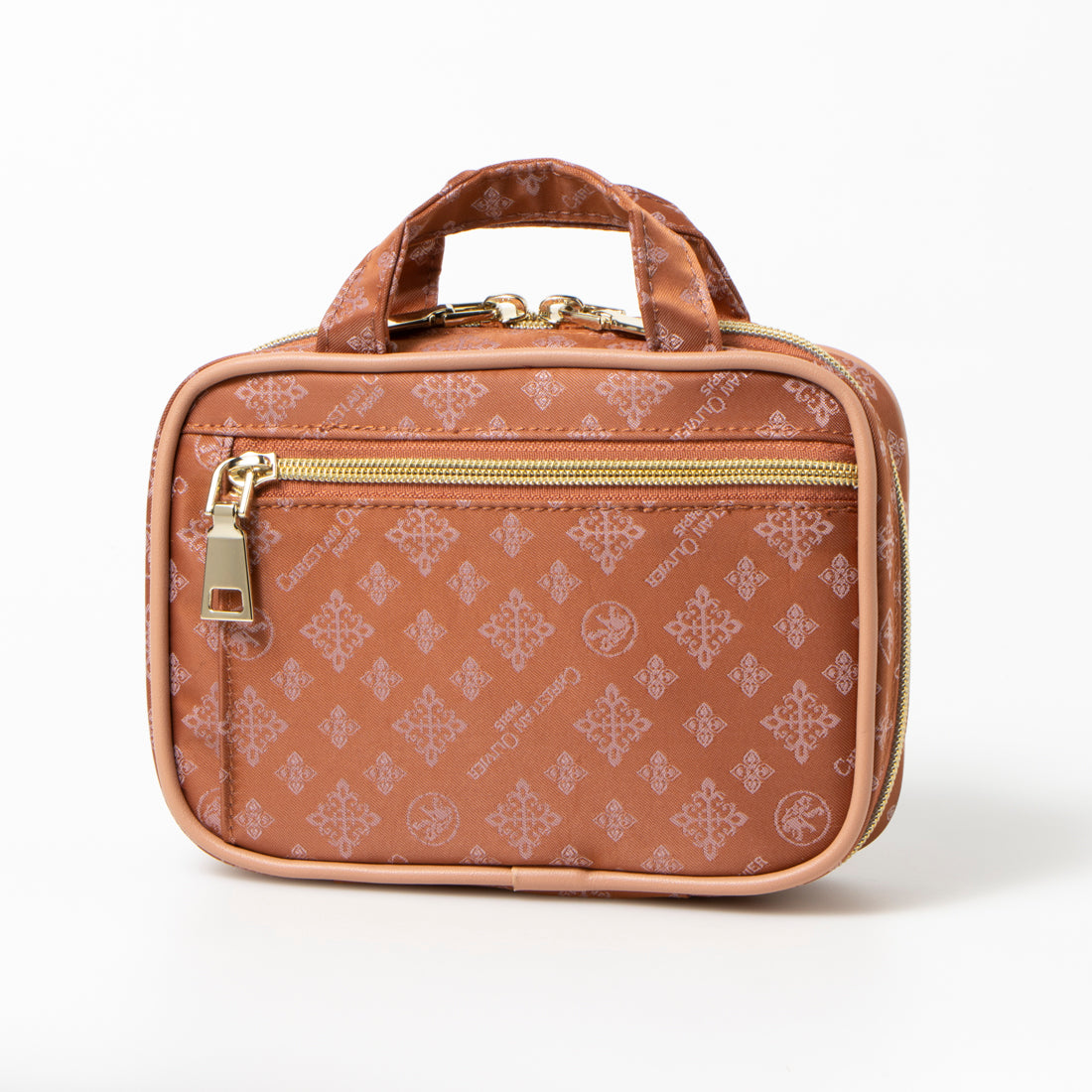 CHRISTIAN OLIVIER PARIS Vanity Pouch Water-Repellent Monogram Jacquard Weave