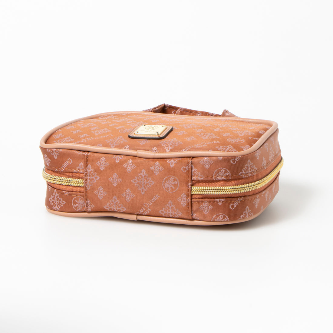 CHRISTIAN OLIVIER PARIS Vanity Pouch Water-Repellent Monogram Jacquard Weave
