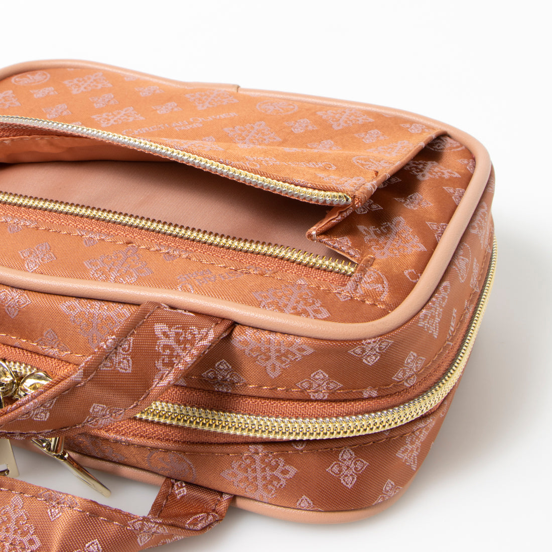 CHRISTIAN OLIVIER PARIS Vanity Pouch Water-Repellent Monogram Jacquard Weave