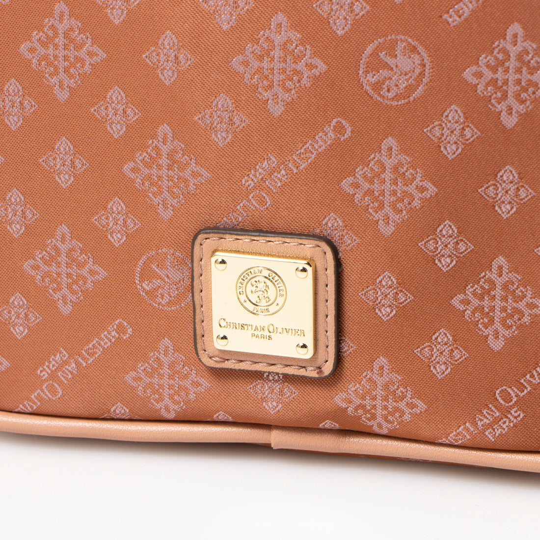 CHRISTIAN OLIVIER PARIS Vanity Pouch Water-Repellent Monogram Jacquard Weave