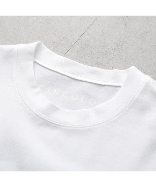 チルコロ1901 CIRCOLO1901 CIRCOLO 1901 Tシャツ CN5206 半袖 クルーネック （001/nero/ブラック） 001/nero/ブラック
