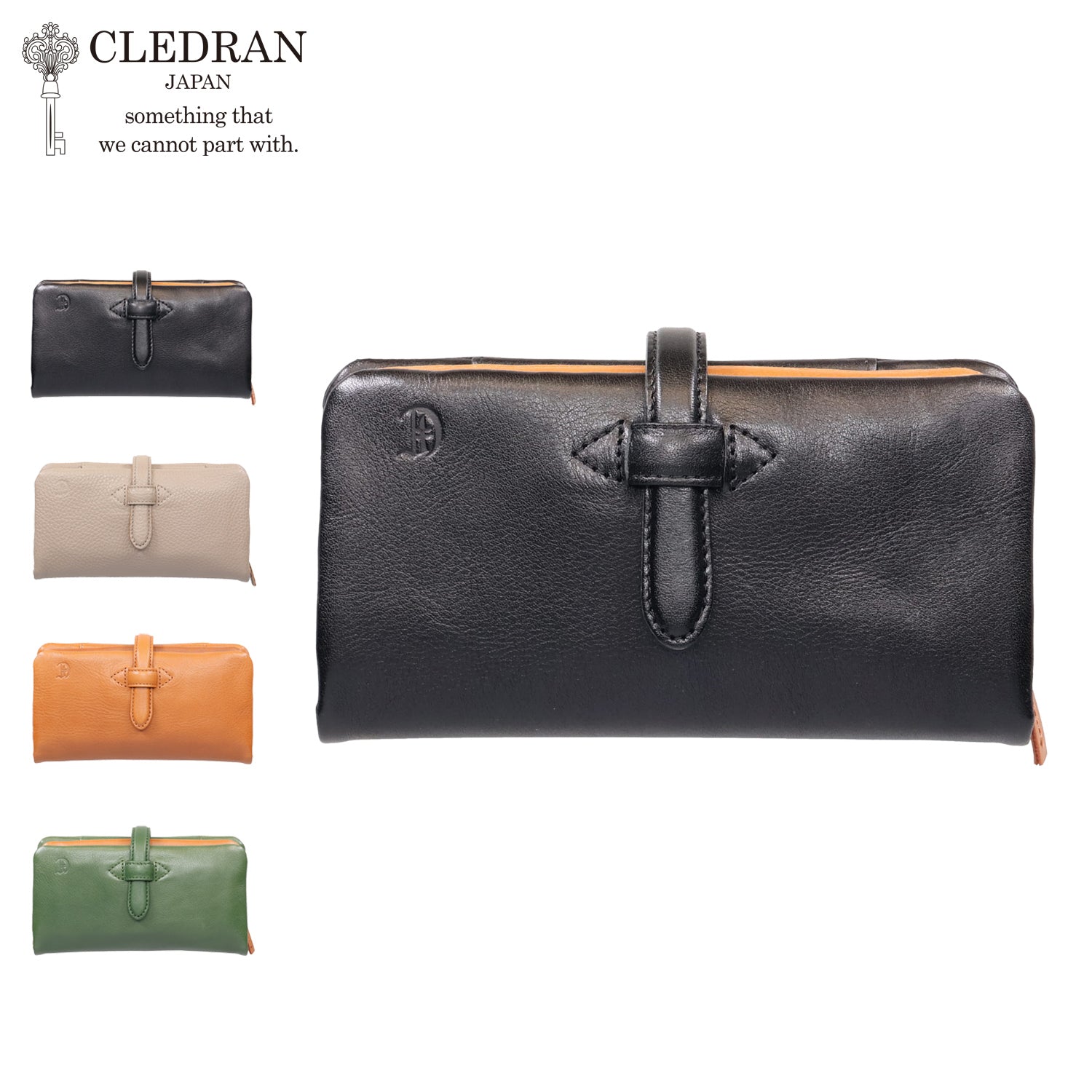 クレドラン CLEDRAN 財布 長財布 アドレ メンズ レディース 小銭入れ付 本革 ADORE ブラック グレージュ ブラウン グリーン 黒 S6219 （グリーン） グリーン