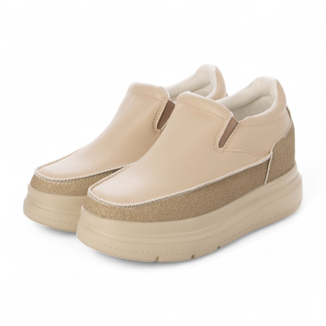 クライム climb 【厚底】サイドゴアスリッポンダッドスニーカー PR-9078 （ベージュ） ベージュ